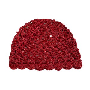 Gorra de punto artesanal con lentejuelas y diseño hueco de nailon vintage para mujer, estilo artístico, ajustable, ODM, Colección Primavera Verano - Product Image 4
