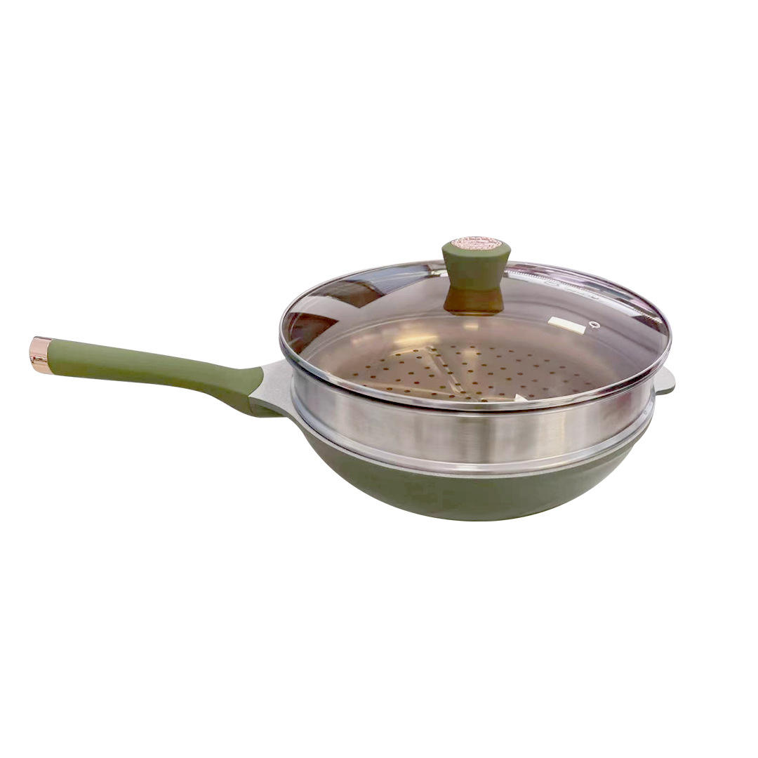 Padella di accumulo di energia per accumulo di calore da 32cm + vassoio a vapore