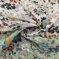 Matériau métallique en gros 100% polyester 75D impression en mousseline de soie avec finition douce et bonne chute