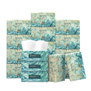 <b>Orange</b> Girl Facial Tissue 280 Sheets Five Layer Thickened With Air Cushion Embossing For Wet Use - Product Image 2