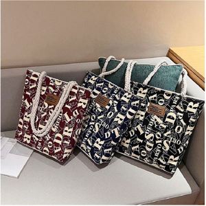 I-0666 <b>Large</b> Capacity Canvas <b>Bag</b> Shopping <b>Bags</b> Canvas Women's <b>Tote</b> <b>Bags</b> - Product Image 1