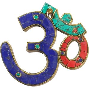 PARIJAT Artisanat En Laiton Om Symbole Mur Art Salle De Méditation Sacrée Yoga Décor Élégant En Laiton Décorations Murales pour La Maison - Product Image 1