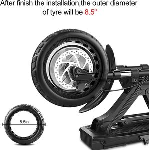 Pneu solide de 8.5 pouces pour <span class=keywords><strong>Xiaomi</strong></span> Mijia <span class=keywords><strong>M365</strong></span> scooter électrique antidérapant remplacement de <span class=keywords><strong>roue</strong></span> de pneu en caoutchouc <span class=keywords><strong>avant</strong></span>/arrière - Product Image 4