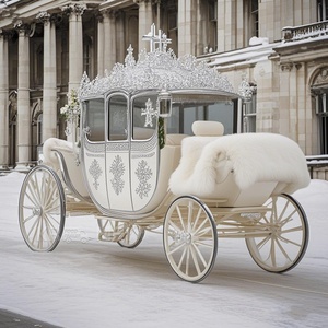 Carruaje de Cenicienta con Ruedas de Goma Sólida, Carruaje Eléctrico Silencioso para Bodas, Navidad y Paseos Turísticos - Product Image 4