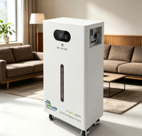 Batería LiFePO4 de 51.2V 300Ah, 15360Wh, de pie, para almacenamiento de energía solar, respaldo doméstico, fuera de la red, con BMS, 6000 ciclos