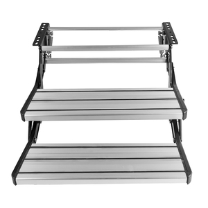 <span class=keywords><strong>Escalera</strong></span> Manual Plegable de Doble Peldaño de Aleación de Aluminio para Autocaravanas, Remolques y Casas Rodantes - Product Image 1