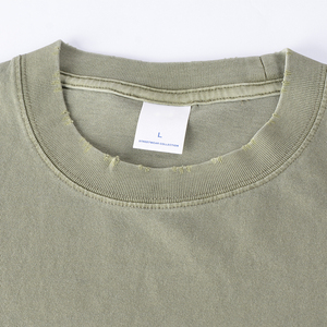 Camiseta de Hombre al por Mayor con Estampado Acid Wash, Estilo Urbano Hip Hop, 100% Algodón Ecológico, Antiarrugas, Corte Regular, Vintage - Product Image 5
