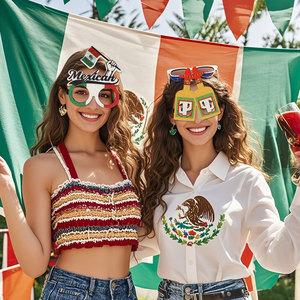 HIPIE <span class=keywords><strong>Mexican</strong></span> National Day Fiesta Party bevorzugt Plastik brillen Mexikanische Themen <span class=keywords><strong>Photo</strong></span> <span class=keywords><strong>Booth</strong></span> Requisiten Zubehör für Taco Dienstag - Product Image 2