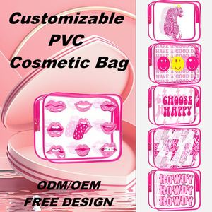 <b>Transparent</b> Cosmetic <b>Bag</b> Festival Gift <b>Bag</b> PVC <b>Transparent</b> Toiletry <b>Bag</b> Large Capacity Travel Storage - Product Image 1