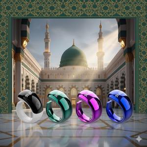 Anillo Tasbih con Contador Zikr, 5 en 1, con Pantalla OLED, para Oración, Anillo Musulmán Inteligente, Precio de Fábrica, Logotipo Personalizado - Product Image 1