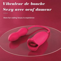 Nouveauté Amazon : Vibrateur rétractable Love-Lip, stimulateur de succion pour masturbation féminine, vibrateur à double tête à impulsions pénétrantes 45 dB