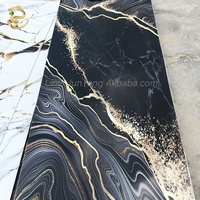 Panel de Pared de PVC de Lujo 2025, Panel Decorativo Dorado con Efecto Mármol para el Hogar, Alta Calidad, Resistente a los Arañazos, Impermeable, Tradicional, Ignífugo
