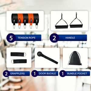 <span class=keywords><strong>Kit</strong></span> de barre de fitness OEM pour la <span class=keywords><strong>musculation</strong></span> à domicile avec <span class=keywords><strong>bandes</strong></span> <span class=keywords><strong>élastiques</strong></span>, barre d'exercice, corde de traction et barre de Pilates avec <span class=keywords><strong>bandes</strong></span> de résistance - Product Image 4