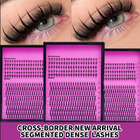Kit de cils en grappes DIY pour application à domicile, faux cils à base pointue pour extensions de cils, pour artistes de salon, cils en vrac