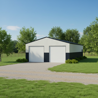 CG2833A-H305 Abri de rangement utilitaire de jardin grand format antirouille – Bâtiment métallique, entrepôt, abri de garage en métal, remise de stockage
