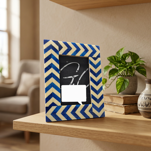 Premium Quality Geometric Bone Inlay Picture <b>Frame</b> Handmade Luxury Wall Tabletop Borders Timeless Decor Display Showcase Case - Product Image 1