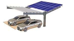 Structure de support solaire pour carport UISOLAR, imperméable, pour parking solaire photovoltaïque, auvent de stationnement solaire en acier - Product Image 2