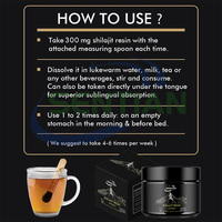 Complément Alimentaire Résine de Shilajit Noir Himalaya Acide Fulvique 70% Pâte de Shilajit avec Acide Fulvique Pâte de Résine de Shilajit