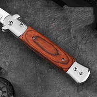 Couteau de survie pliable portable en acier inoxydable, couteau de poche tactique pour le camping et les activités de plein air