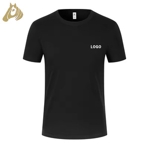 Best Quality Men T-shirt Short Sleeve Cotton Black Promotional Maglietta Custom Wholesale Boxy T-shirt for Exercise