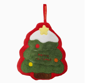 Toalha de Mão Quadrada de Coral Fleece de Secagem Rápida para Uso Doméstico, Presente de Natal, Pano de Cozinha com Desenho Animado, Toalha Infantil para Banheiro com Alça para Pendurar - Product Image 3