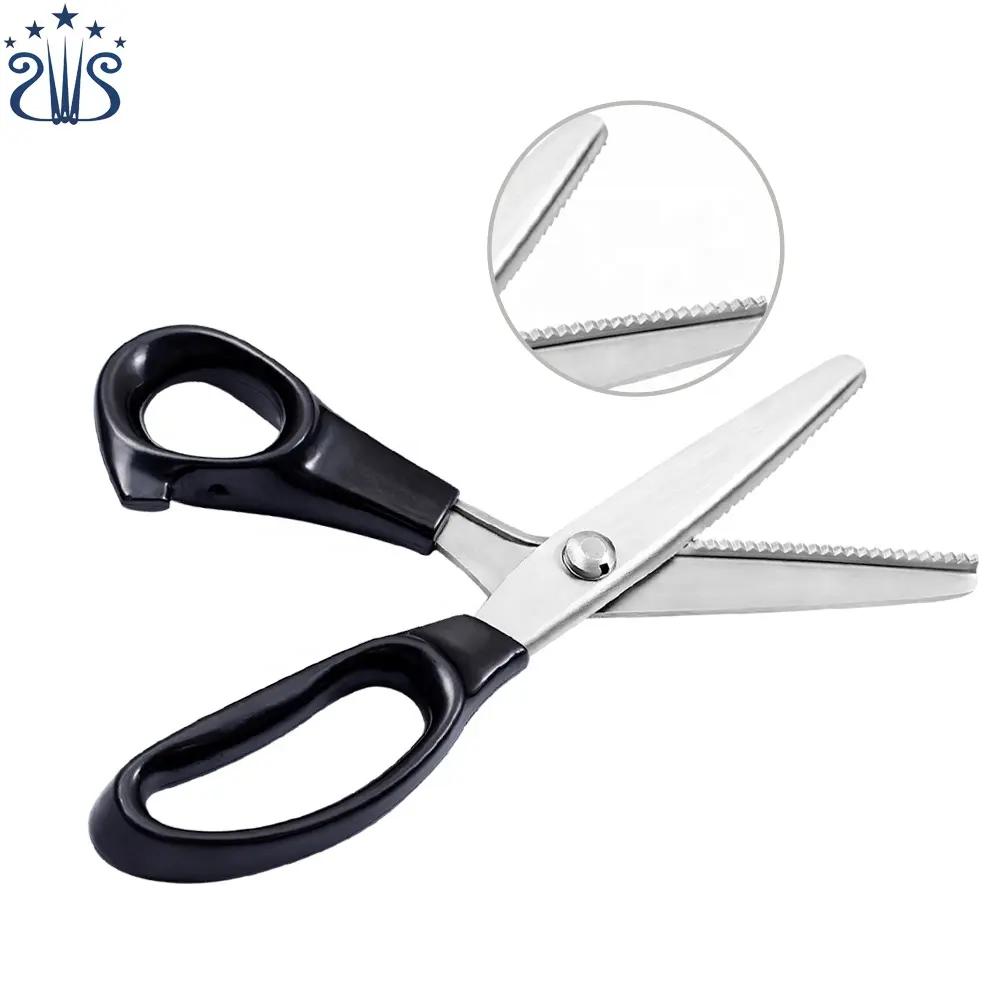 RTS Triangle Pinking Shears Fabric Crafts Zig Zag Sewing Scissors Household Handicraft Serrated Scissors