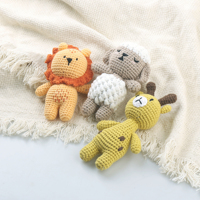 Peluche artisanale en crochet Amigurumi Panda et Lion 2026, animaux en peluche avec rembourrage en coton PP, couverture unisexe