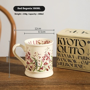 Nouvelle tasse à café en céramique Vintage française haute valeur avancée sens petit déjeuner tasse Design moderne bureau tasse à eau pour les fêtes - Product Image 6