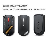 Mouse Nirkabel untuk ThinkPad 4Y50X88822 Dual untuk Kantor Mouse Laser Hitam Ergonomis Laptop Backlit untuk Kedua Tangan