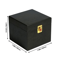 Boîte de rangement en bois noire avec manque d'héroïsme La taille et la couleur du décor à la maison peuvent être personnalisées Matériau écologique