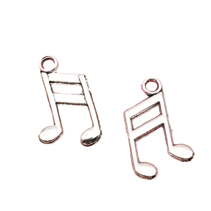 Pendentifs d'instruments de musique en argent antique Symboles de musique vintage DIY Bracelet Porte-clés Accessoires <span class=keywords><strong>Instrument</strong></span> de musique en alliage - Product Image 5