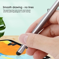 Stylet capacitif universel sensible, en alliage d'aluminium, pointe en silicone, 10g, 2 en 1, pour écran tactile