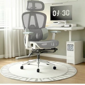 Silla de Oficina Gris de Alta Gama con Reposacabezas y Respaldo Ajustables, Silla de Malla de Diseño Moderno con Base de Metal, Venta al Por Mayor - Product Image 3