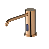 Distributeur de savon automatique sans contact en laiton massif chromé poli, à fixation murale monotrou pour salle de bain d'hôtel