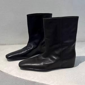 Botines Retro de Tacón Cuadrado con Plataforma Invisible para Mujer, Botas Cortas Antideslizantes y Antiolor - Product Image 2