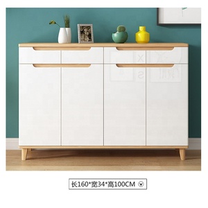 Glosen — <span class=keywords><strong>meuble</strong></span> de rangement blanc moderne, <span class=keywords><strong>3</strong></span> tiroirs et <span class=keywords><strong>3</strong></span> <span class=keywords><strong>portes</strong></span> pour le salon, chaussures - Product Image 2