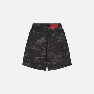 Shorts cargo A.r.m.y, coupe ample, 100 % coton, tissu kaki, design spécial avec broderie détaillée sur le devant et le dos - Product Image 2