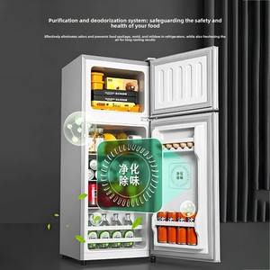 Refrigerador GOME de 78L, Mini, Doble Puerta, Autodescongelante, Clase de Ahorro Energético, <span class=keywords><strong>Bajo</strong></span> <span class=keywords><strong>Consumo</strong></span>, Refrigerador Pequeño, Congelador para Dormitorio - Product Image 4