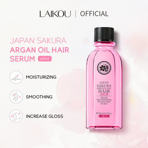 LAIKOU ซากุระ อาร์แกน แฮร์ ออยล์ บำรุง ฟื้นฟูผมเสีย ซ่อมแซมผมแตกปลาย ลดความหยาบกร้าน ให้ผมนุ่มสลวย เอสเซนส์ เซรั่มบำรุงเส้นผม - Product Image 6