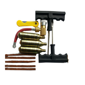 19 Uds herramienta de mano coche motocicleta bicicleta plana sin cámara kits de reparación de neumáticos <span class=keywords><strong>Kit</strong></span> de reparación de neumáticos/Herramienta de reparación de neumáticos con cartucho CO2 - Product Image 1
