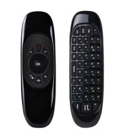 C120 RGB 7 lampu latar Fly Air Mouse nirkabel 2.4G RF Keyboard pengendali jarak jauh untuk Game Android TV pintar