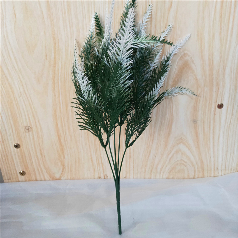 5 fork double layer leaf white green
