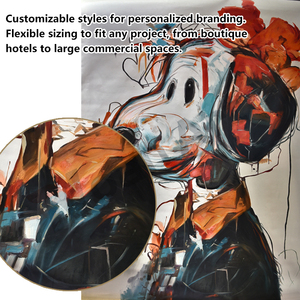 Pintura Pop Art Contemporánea Pintada a Mano con <span class=keywords><strong>Graffiti</strong></span>, Arte Motivacional de Alec <span class=keywords><strong>Monopoly</strong></span> sobre Lienzo Grande para Decoración del Hogar y Hoteles - Product Image 4