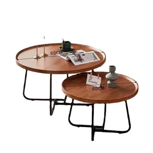 Passing On The Kingdom Wooden Nesting Coffee <b>Table</b> Round Modern Living Room Furniture <b>Small</b> Apartment Office Tea <b>Table</b> - Product Image 5