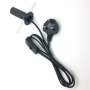 Китайский красный сетевой шнур для бытовой техники с выключателем 303, 2-контактная вилка, длина 1.5м, 100% медный провод, гнездо IEC, вилка JIS, IP11, номинальный ток 2А - Product Image 2