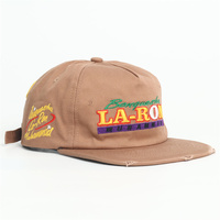 Hoge kwaliteit flat brim pet met geborduurd logo en geborduurd patch metalen gesp