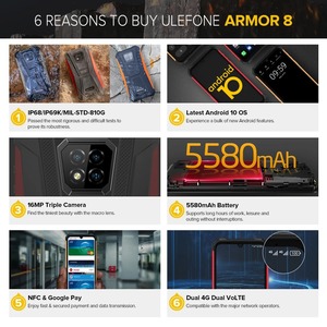 <span class=keywords><strong>Ulefone</strong></span>-Teléfono inteligente <span class=keywords><strong>Armor</strong></span> <span class=keywords><strong>8</strong></span> Pro, teléfono inteligente 3G y 4G, 6,1 pulgadas, 5G, 6GB + 128GB, cámara triple de 16MP, resistente - Product Image 2