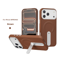 Étui de téléphone compatible avec iPhone 18pro, support rotatif invisible, coque de protection magnétique en cuir pour Apple 15/16