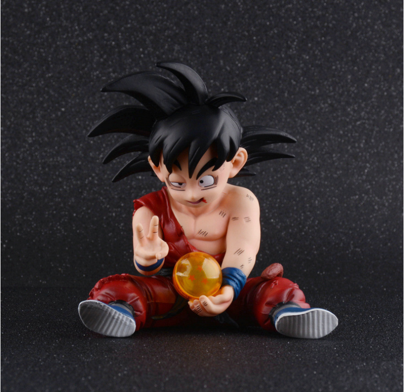 10CM anime Dragon Ball Z Battle damage Goku action figure toy