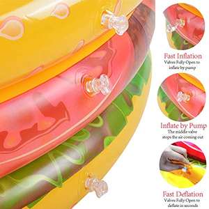 P & D 3-Ring Hamburger Kiddie Pool Portable Inflable PVC Piezas de <span class=keywords><strong>piscina</strong></span> de plástico - Product Image 5